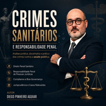 Capa do curso online Crimes Sanitários e Responsabilidade Penal, com o professor Dr. Diego Pinheiro Aguiar