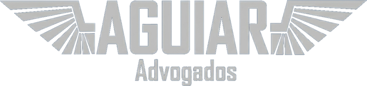 AGUIAR Advogados — logotipo com asas prateadas